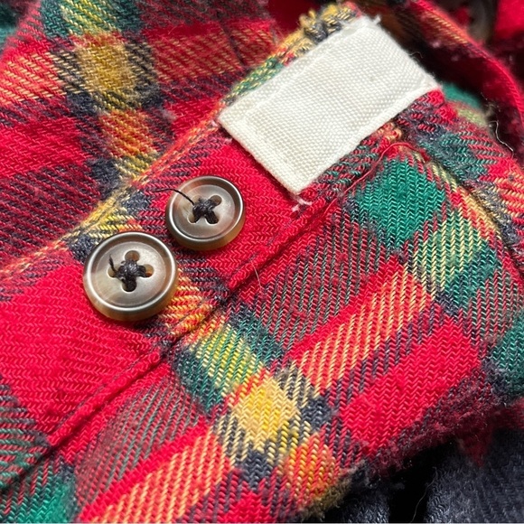 American Eagle Flannel Shirt AE Ahh-Mazingly  Soft Boyfriend Fit Red Blue Sz XXS - Picture 6 of 14